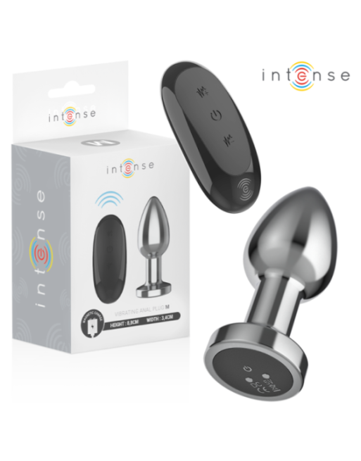 INTENSE - PLUG ANALE 10 VIBRAZIONI METALLO CON TELECOMANDO M