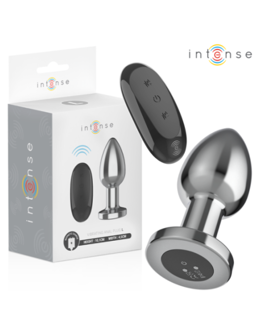 INTENSE - PLUG ANALE 10 VIBRAZIONI METALLO CON TELECOMANDO L