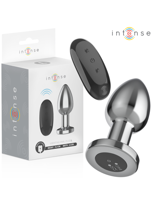 INTENSE - PLUG ANALE 10 VIBRAZIONI METALLO CON TELECOMANDO L