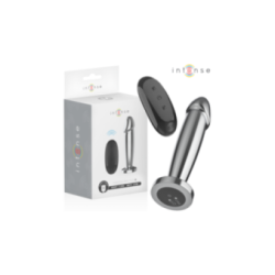 INTENSE - ANAL PLUG 10 VIBRAZIONI DILDO METALLO CON TELECOMANDO M