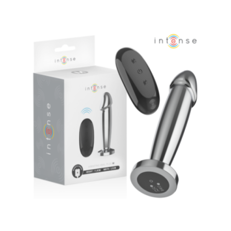 INTENSE - ANAL PLUG 10 VIBRAZIONI DILDO METALLO CON TELECOMANDO M