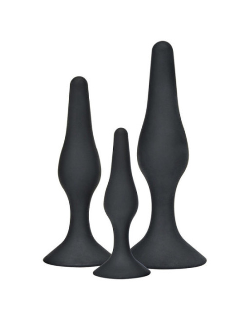 TOYJOY - ANAL PLAY CURVY COMPANIONS PLUG ANALE 3 PEZZI NERO