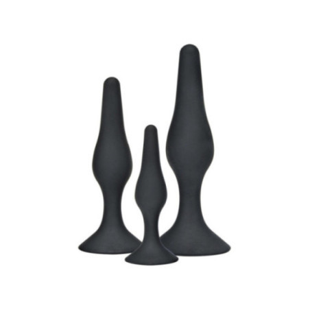 TOYJOY - ANAL PLAY CURVY COMPANIONS PLUG ANALE 3 PEZZI NERO