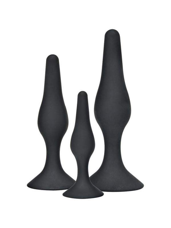 TOYJOY - ANAL PLAY CURVY COMPANIONS PLUG ANALE 3 PEZZI NERO