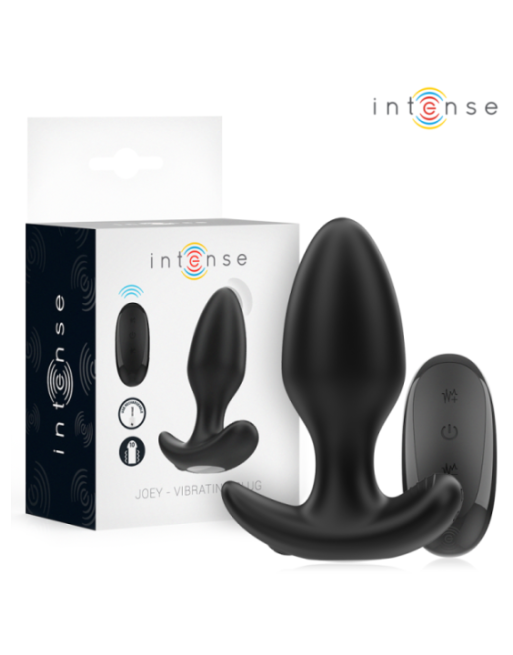 INTENSE - JOEY ANAL PLUG 10 VIBRAZIONI NERO TELECOMANDO