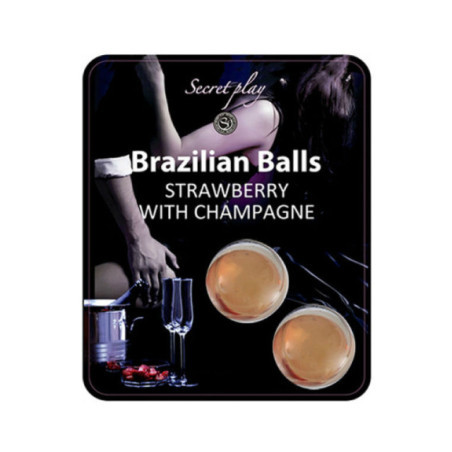 SECRETPLAY - SET DI PALLINE BRASILIANE FRAGOLA E CHAMPAGNE