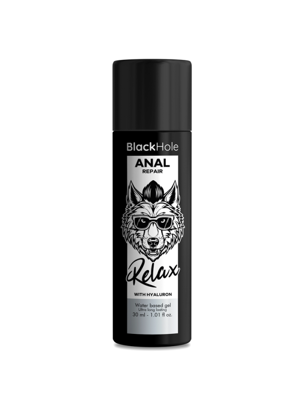 BLACK HOLE - RIPARATORE ANALE A BASE D'ACQUA RELAX CON IALURONICO 30 ML