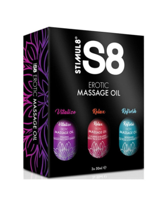 STIMUL8 - S8 OLIO PER MASSAGGIO CONFEZIONE 3 X 50 ML