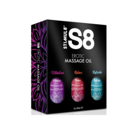 STIMUL8 - S8 OLIO PER MASSAGGIO CONFEZIONE 3 X 50 ML