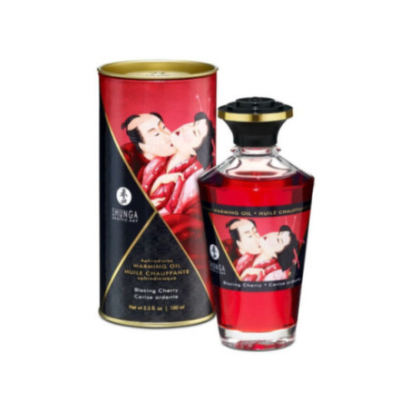 SHUNGA - OLIO DA MASSAGGIO EFFETTO CALORE SAPORE INTENSO DI CILIEGIA 100 ML