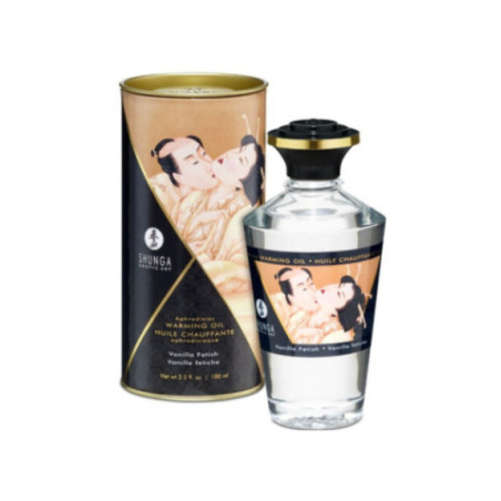 SHUNGA - OLIO DA MASSAGGIO EFFETTO CALDO AL GUSTO VANIGLIA FETISH 100 ML