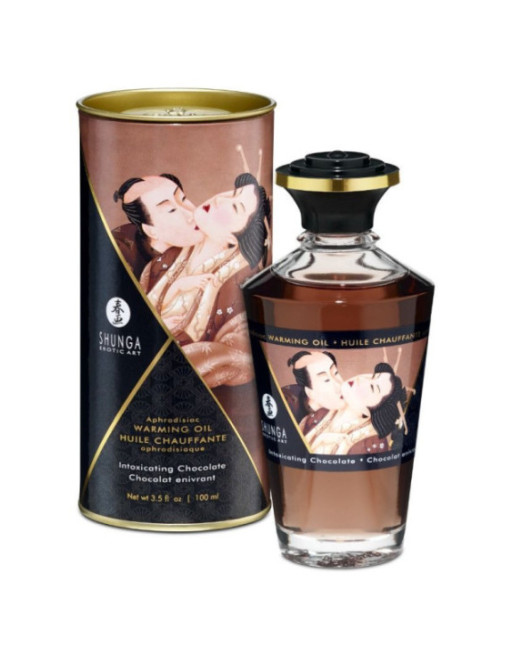 SHUNGA - OLIO DA MASSAGGIO CON EFFETTO CALORE GUSTO INTENSO DI CIOCCOLATO 100 ML