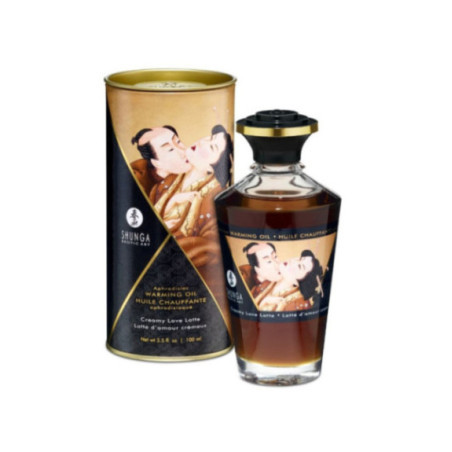 SHUNGA - OLIO DA MASSAGGIO EFFETTO CALORE GUSTO CREAMY LOVE LATTE 100 ML