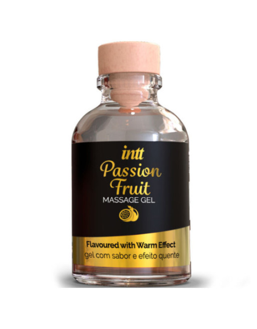 INTT MASSAGE & ORAL SEX - GEL DA MASSAGGIO AL GUSTO DI FRUTTO DELLA PASSIONE CON EFFETTO CALORE