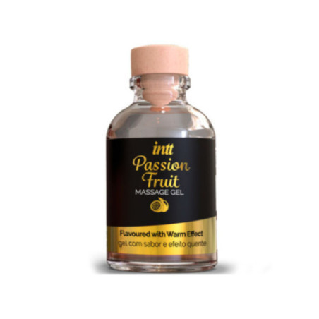 INTT MASSAGE & ORAL SEX - GEL DA MASSAGGIO AL GUSTO DI FRUTTO DELLA PASSIONE CON EFFETTO CALORE