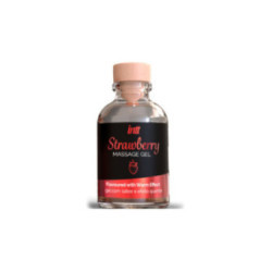 INTT MASSAGE & ORAL SEX - GEL DA MASSAGGIO AL GUSTO DI FRAGOLA EFFETTO CALDO