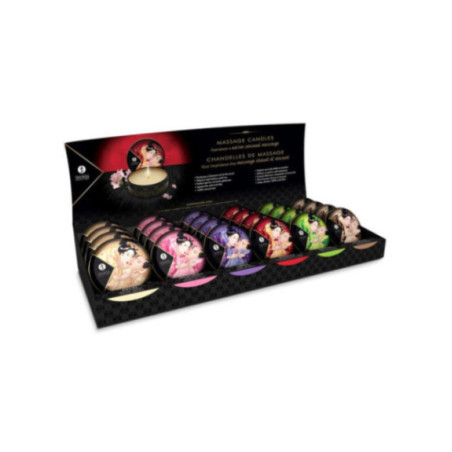SHUNGA - MINI CARESS BY CANDLELIGHT ESPOSITORE CANDELE DA MASSAGGIO 24 UNITÀ