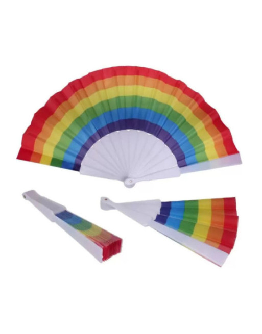 PRIDE - VENTAGLIO IN TESSUTO CON BANDIERA LGBT