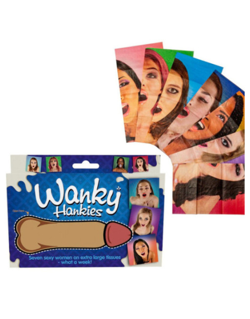 SPENCER & FLEETWOOD - WANKY HANKIES 7 FAZZOLETTI DA DONNA EXTRA LARGE