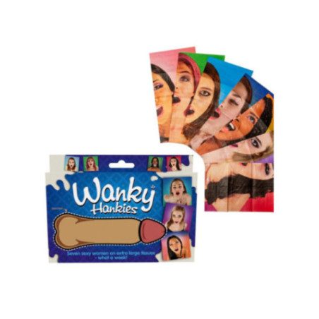 SPENCER & FLEETWOOD - WANKY HANKIES 7 FAZZOLETTI DA DONNA EXTRA LARGE