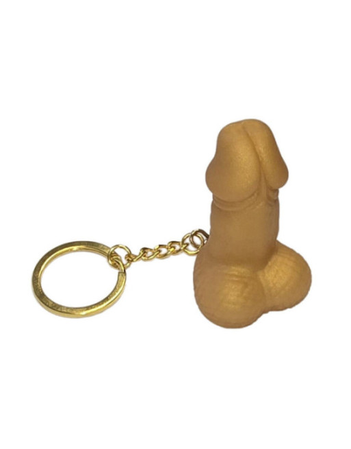 DIABLO PICANTE - PORTACHIAVI A FORMA DI PENE CON FISCHIO COLOR ORO