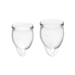 SATISFYER - FEEL CONFIDENT COPPA MESTRUALE TRASPARENTE 15 + 20 ML