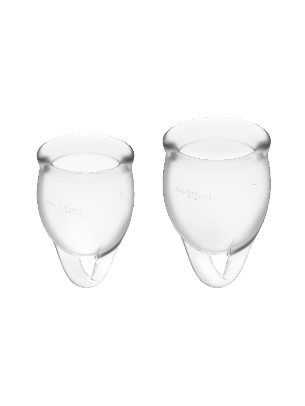 SATISFYER - FEEL CONFIDENT COPPA MESTRUALE TRASPARENTE 15 + 20 ML