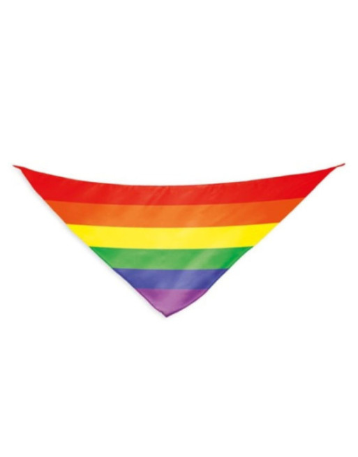 PRIDE - SCIARPA TRIANGOLARE IN COTONE CON BANDIERA ARCOBALENO