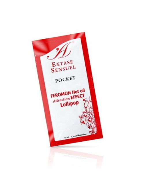 EXTASE SENSUAL - OLIO DA MASSAGGIO AI FEROMONI EFFETTO CALORE LOLLIPOP 10 ML