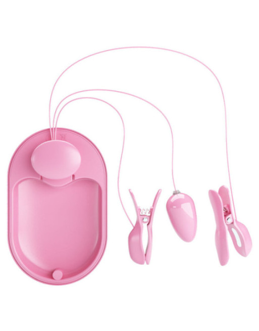 PRETTY LOVE - SCATOLA A SORPRESA PINZETTE PER ELETTROSTIMOLAZIONE ROSA