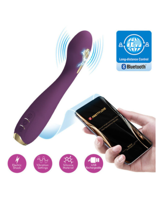 PRETTY LOVE - HECTOR VIBRATORE ELETTROSHOCK BY APP CONTROL VIOLA