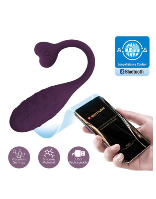 PRETTY LOVE - FISHERMAN UOVO VIBRANTE LILA CONTROLLATO DA APP