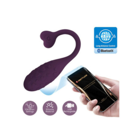 PRETTY LOVE - FISHERMAN UOVO VIBRANTE LILA CONTROLLATO DA APP