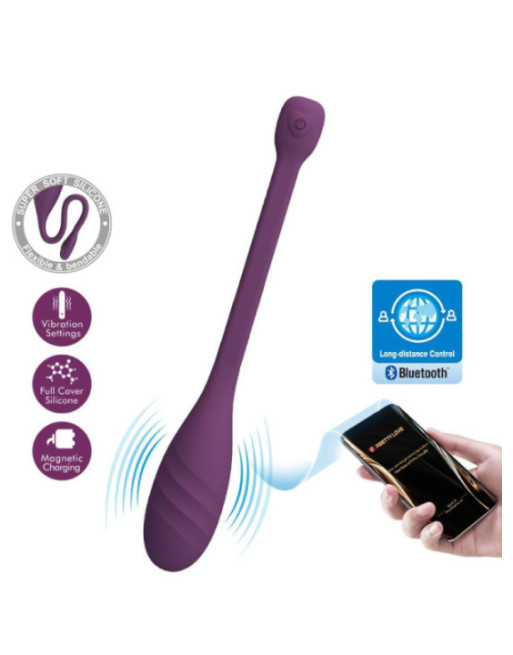PRETTY LOVE - VIBRATORE CONTROLLATO DA APP LEVIATHAN VIOLA