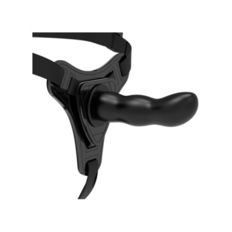FETISH SUBMISSIVE HARNESS - SILICONE NERO PUNTO G 16 CM