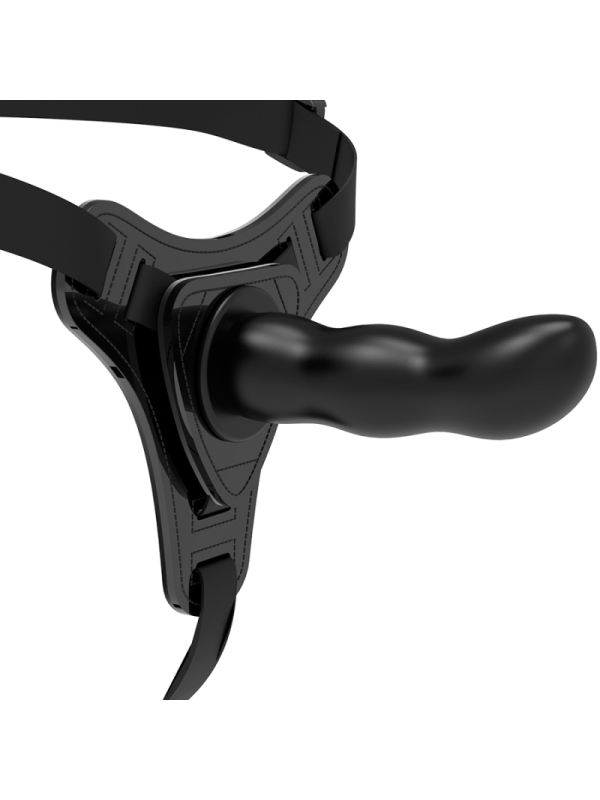 FETISH SUBMISSIVE HARNESS - SILICONE NERO PUNTO G 16 CM