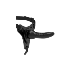 FETISH SUBMISSIVE HARNESS - SILICONE NERO REALISTICO 16 CM