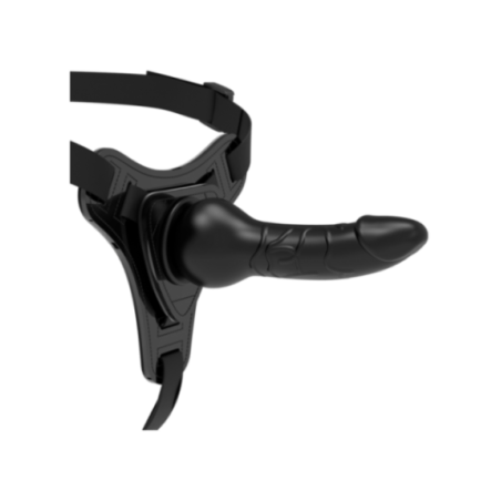 FETISH SUBMISSIVE HARNESS - SILICONE NERO REALISTICO 16 CM