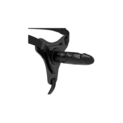 FETISH SUBMISSIVE HARNESS - SILICONE NERO REALISTICO 15 CM