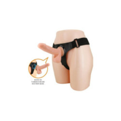 PRETTY LOVE - IMBRAGATURA SLIP UNIVERSALE CON DILDO TOM 20 CM NATURALE