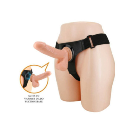 PRETTY LOVE - IMBRAGATURA SLIP UNIVERSALE CON DILDO TOM 20 CM NATURALE