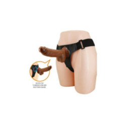 PRETTY LOVE - IMBRAGATURA SLIP UNIVERSALE IMBRAGATURA CON DILDO MICHEAL 20 CM NERO