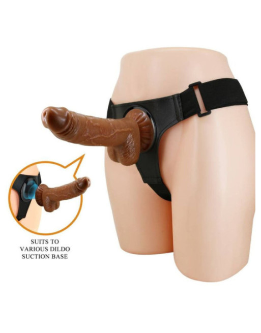 PRETTY LOVE - IMBRAGATURA SLIP UNIVERSALE IMBRAGATURA CON DILDO MICHEAL 20 CM NERO