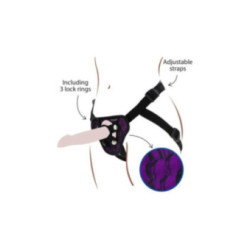 GET REAL - IMBRAGATURA IN PIZZO CON CINTURINO VIOLA