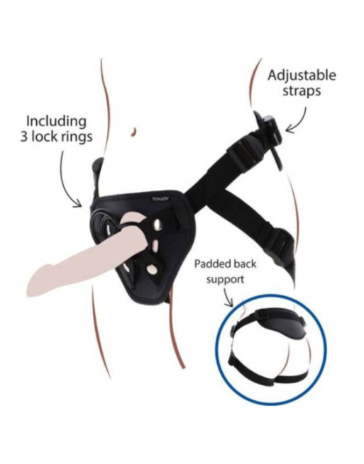 GET REAL - IMBRACATURA DELUXE CON CINTURINO NERO