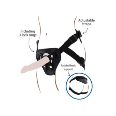 GET REAL - IMBRACATURA DELUXE CON CINTURINO NERO