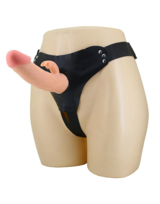 PRETTY LOVE - MAVIS HARNESS SLIP UNIVERSALE CON DILDO 19 CM NATURALE
