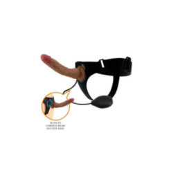 PRETTY LOVE - KYTON UNIVERSAL HARNESS SLIP CON DILDO SQUIRTING 19 CM MULATO