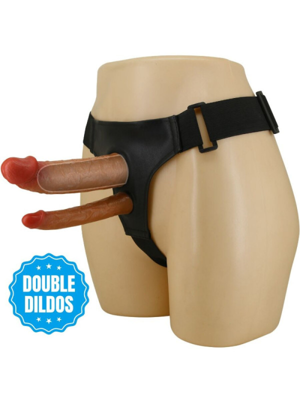 PRETTY LOVE - SLIP KEAVEN HARNESS UNIVERSALE E COMODO DOPPIO DILDO