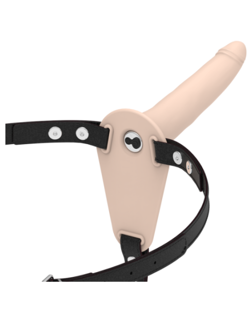 FETISH SUBMISSIVE HARNESS - VIBRATORE IN SILICONE CARNE 15 CM